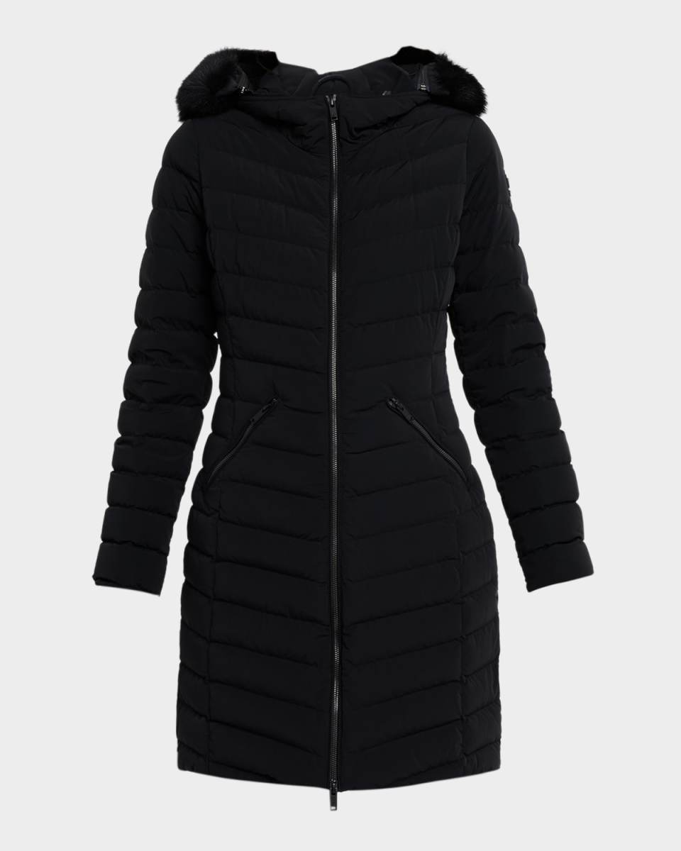 Andesite Down Parka with Removable Hood & Shearling Tri